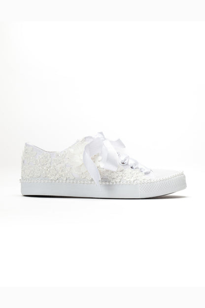 Marvelle Pearl Lace Bridal Sneaker