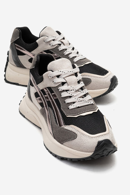 CALINA - Black Genuine Leather Sneaker (Women)