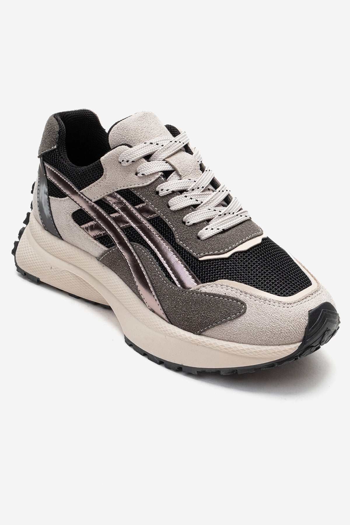 CALINA - Black Genuine Leather Sneaker (Women)