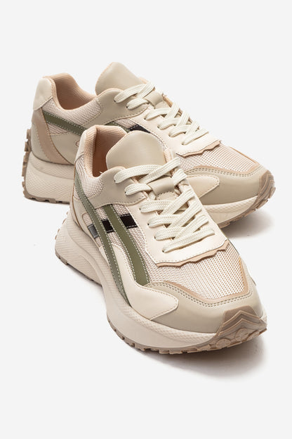 CALINA - Beige Green Sneaker (Women)