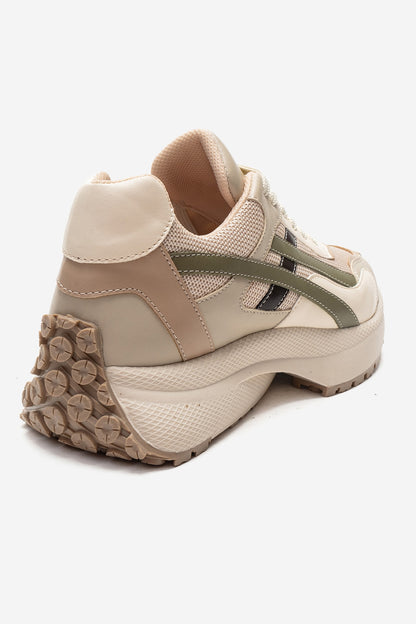 CALINA - Beige Green Sneaker (Women)