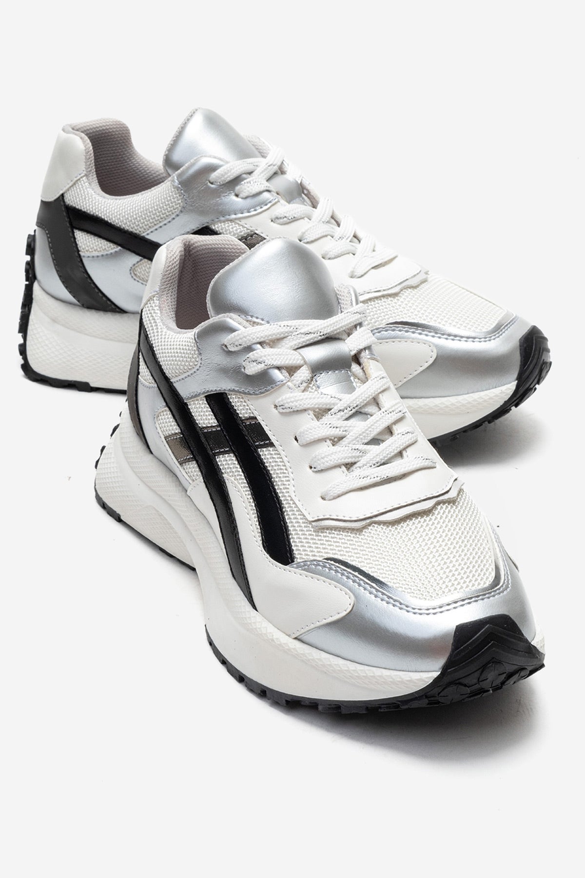 CALINA - Silver Black White Sneaker (Women)