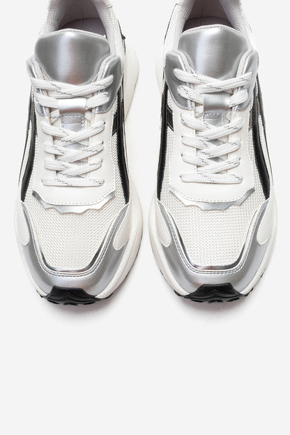 CALINA - Silver Black White Sneaker (Women)