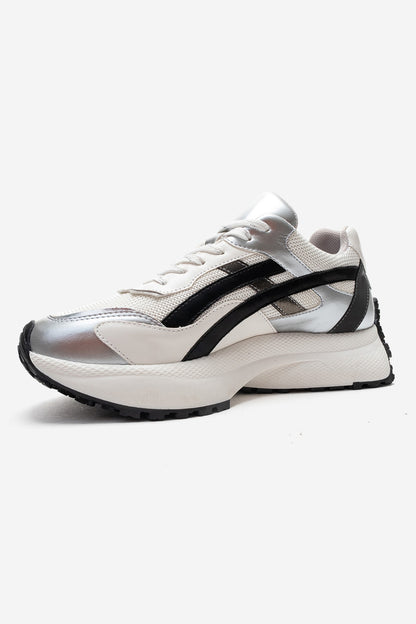 CALINA - Silver Black White Sneaker (Women)