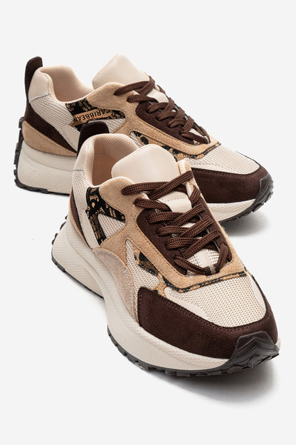 PREMIA - Zapatillas de ante marrón (Mujer)