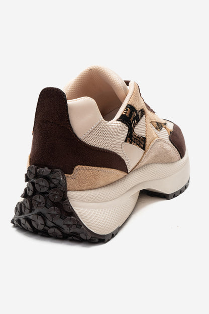 PREMIA - Zapatillas de ante marrón (Mujer)
