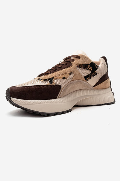 PREMIA - Zapatillas de ante marrón (Mujer)
