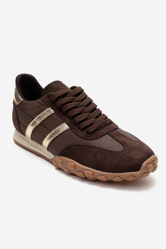 FLUX - Zapatillas de gamuza marrón (Mujer)
