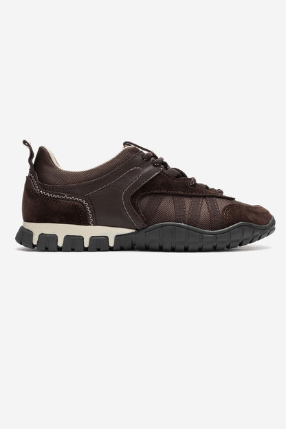 FIERA - Brown Genuine Leather Mesh Sneaker (Women)