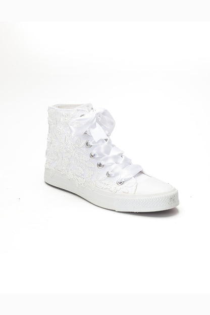 Zapatillas de novia de caña alta Isolde Lace