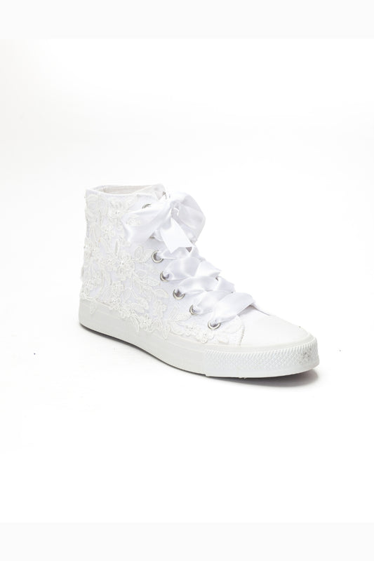 Zapatillas de novia de caña alta Isolde Lace