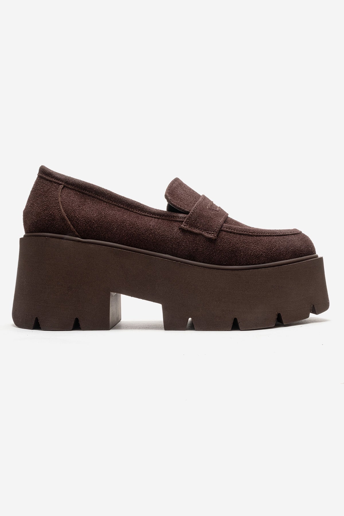 SANTIA - Brown Chunky Platform Loafer (Women)