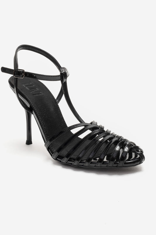 PASION - Zapatilla de tacón de aguja negra (Mujer)