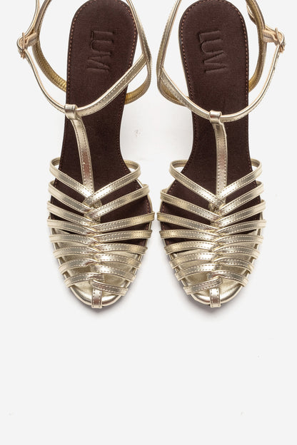 PASION - Gold Stiletto Pump (Women)