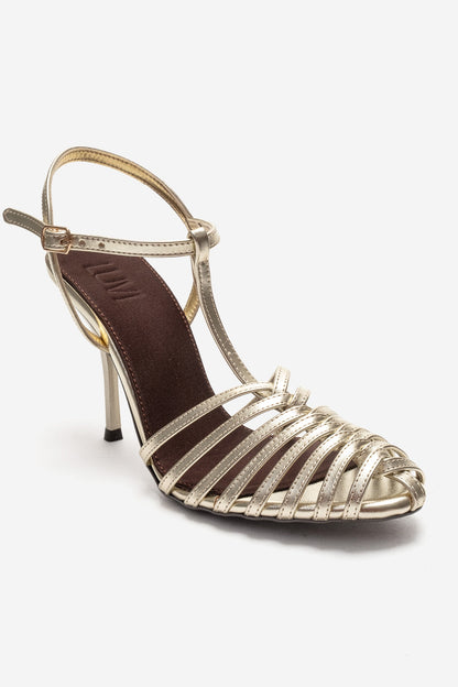 PASION - Gold Stiletto Pump (Women)