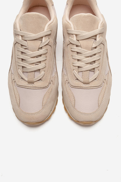 Sahra - Beige Genuine Leather Sneaker (Women)