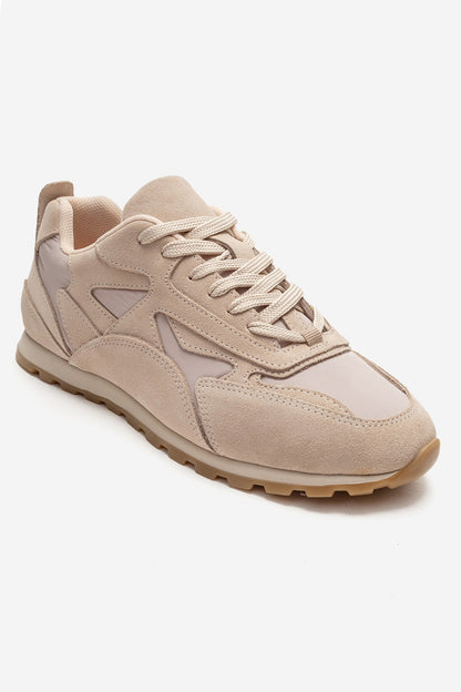 Sahra - Beige Genuine Leather Sneaker (Women)