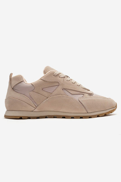 Sahra - Beige Genuine Leather Sneaker (Women)