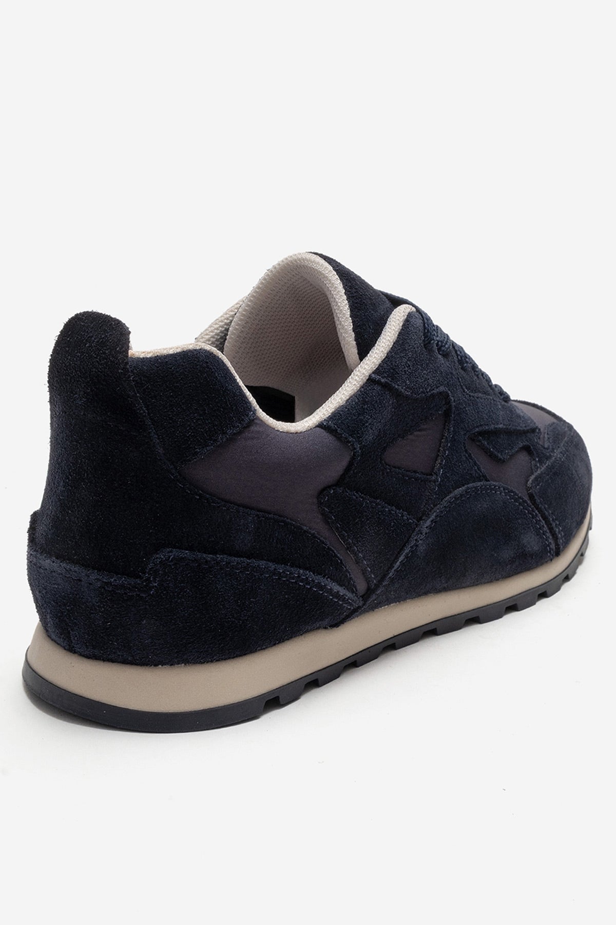 Sahra - Zapatilla de piel genuina azul marino (Mujer)