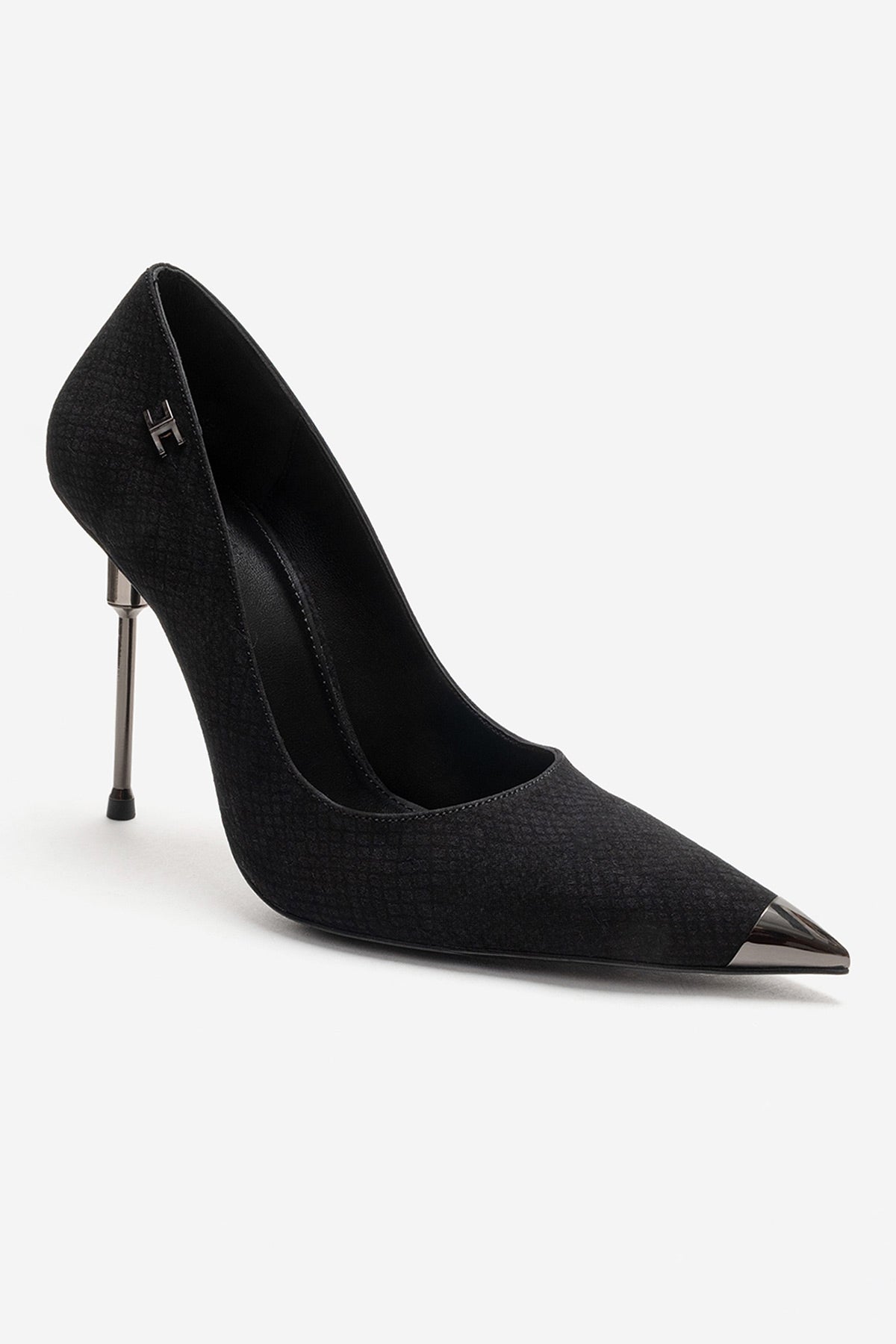 CARLAS - Zapatos de tacón de aguja negros con estampado (Mujer)