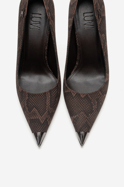 CARLAS - Brown Patterned Stiletto Pump (Women)