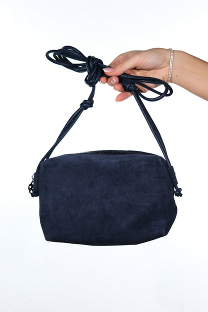 SELSEY - Bolso cruzado de piel auténtica azul marino (Mujer)