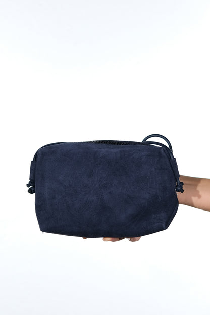 SELSEY - Bolso cruzado de piel auténtica azul marino (Mujer)