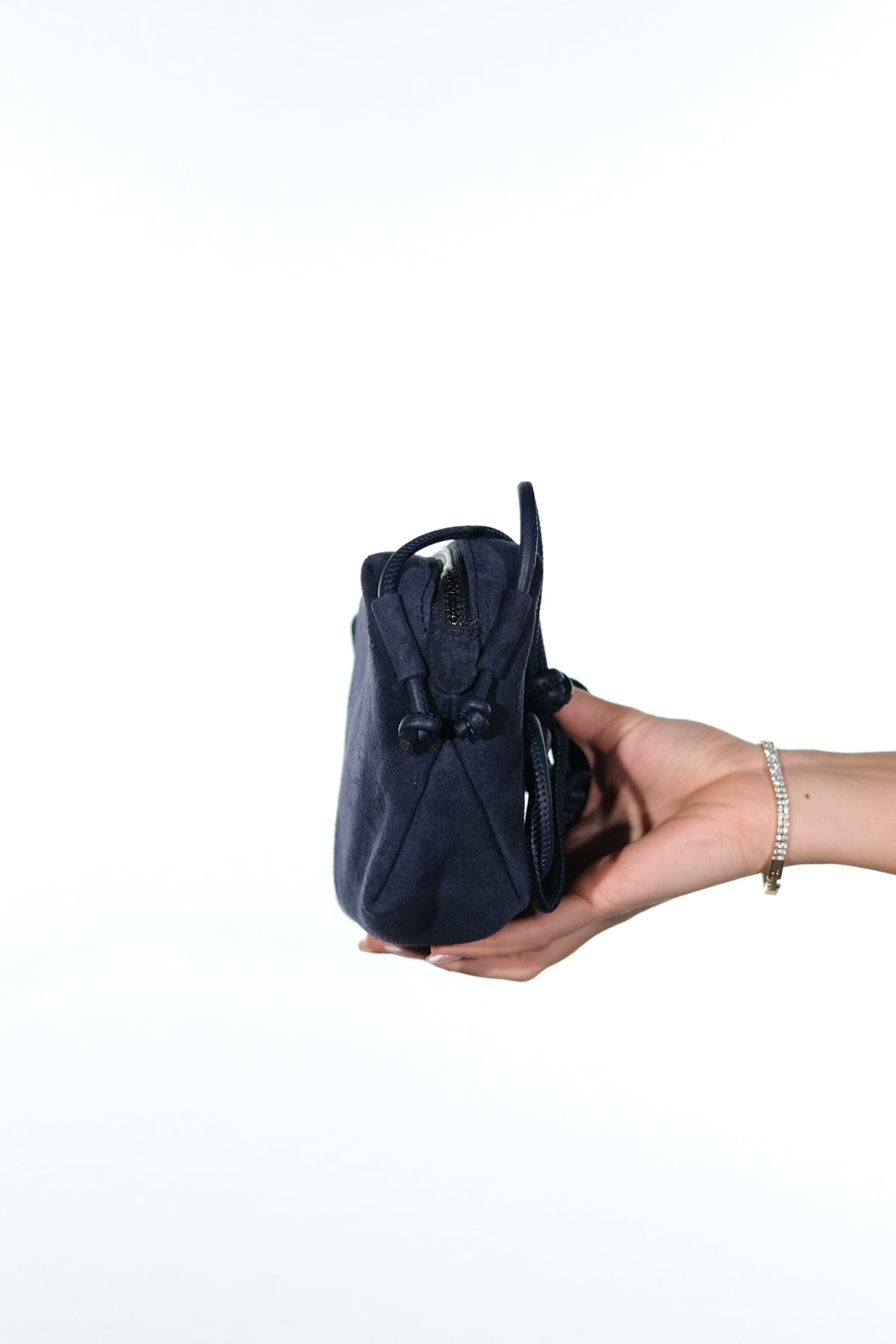SELSEY - Bolso cruzado de piel auténtica azul marino (Mujer)