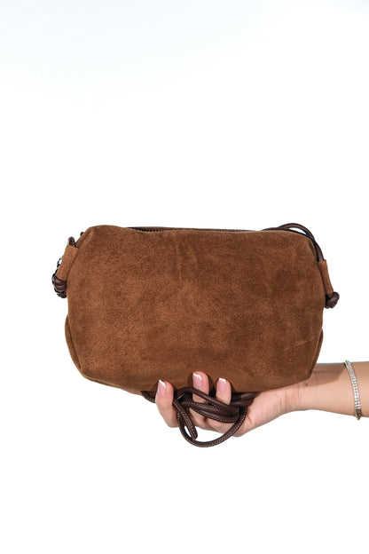 Selsey - Bandolera de cuero genuino Coñac (Mujer)
