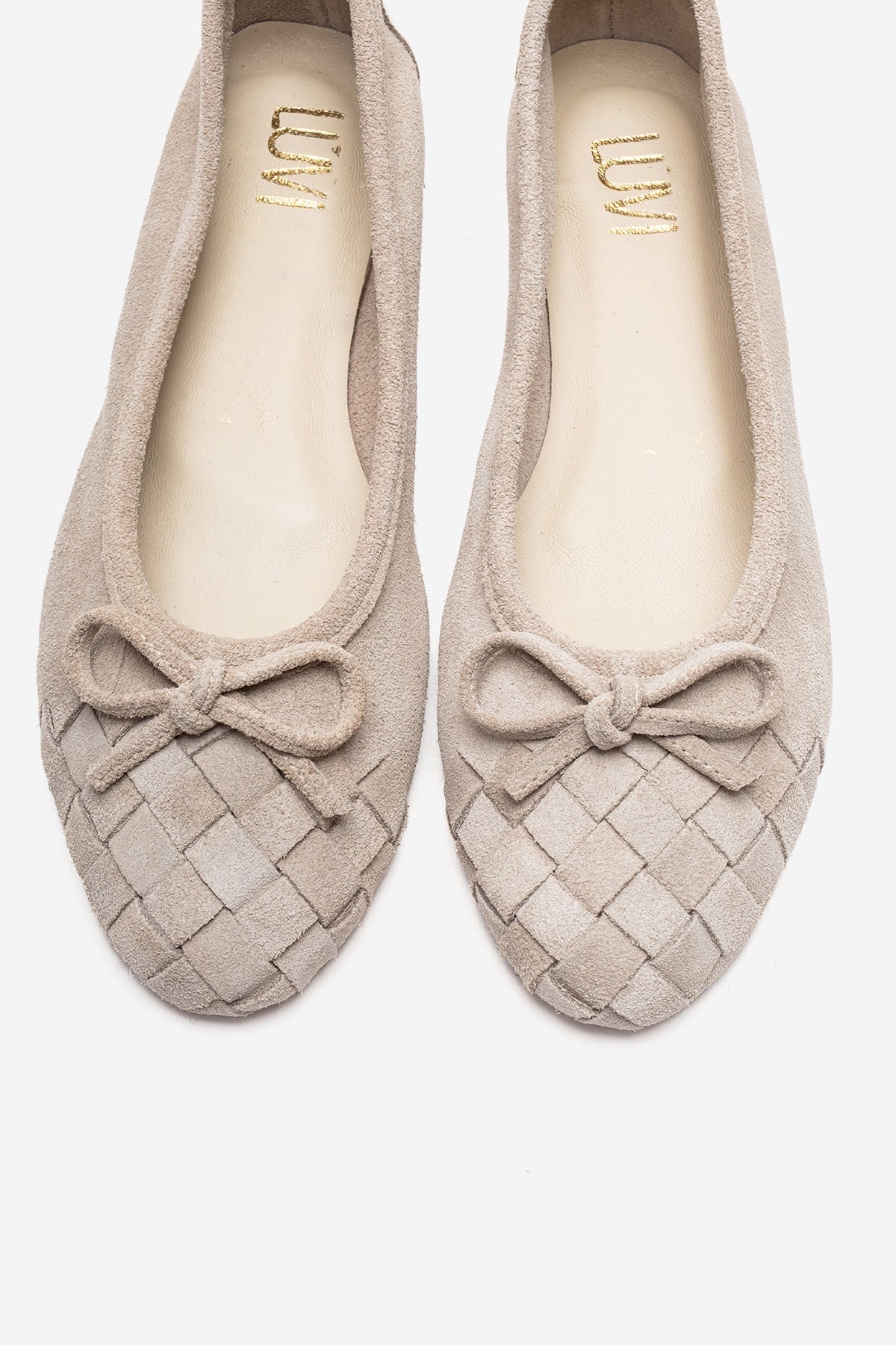 03 - Bailarina de cuero genuino beige (Mujer)