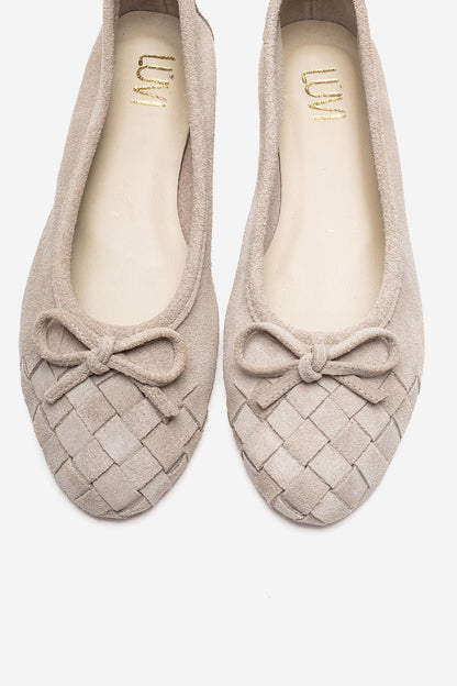 03 - Bailarina de cuero genuino beige (Mujer)