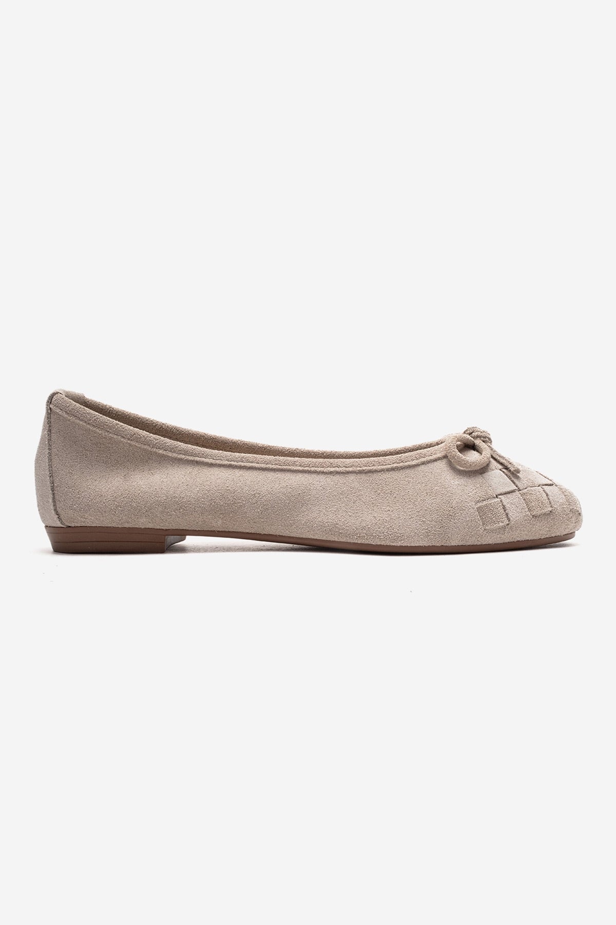 03 - Bailarina de cuero genuino beige (Mujer)