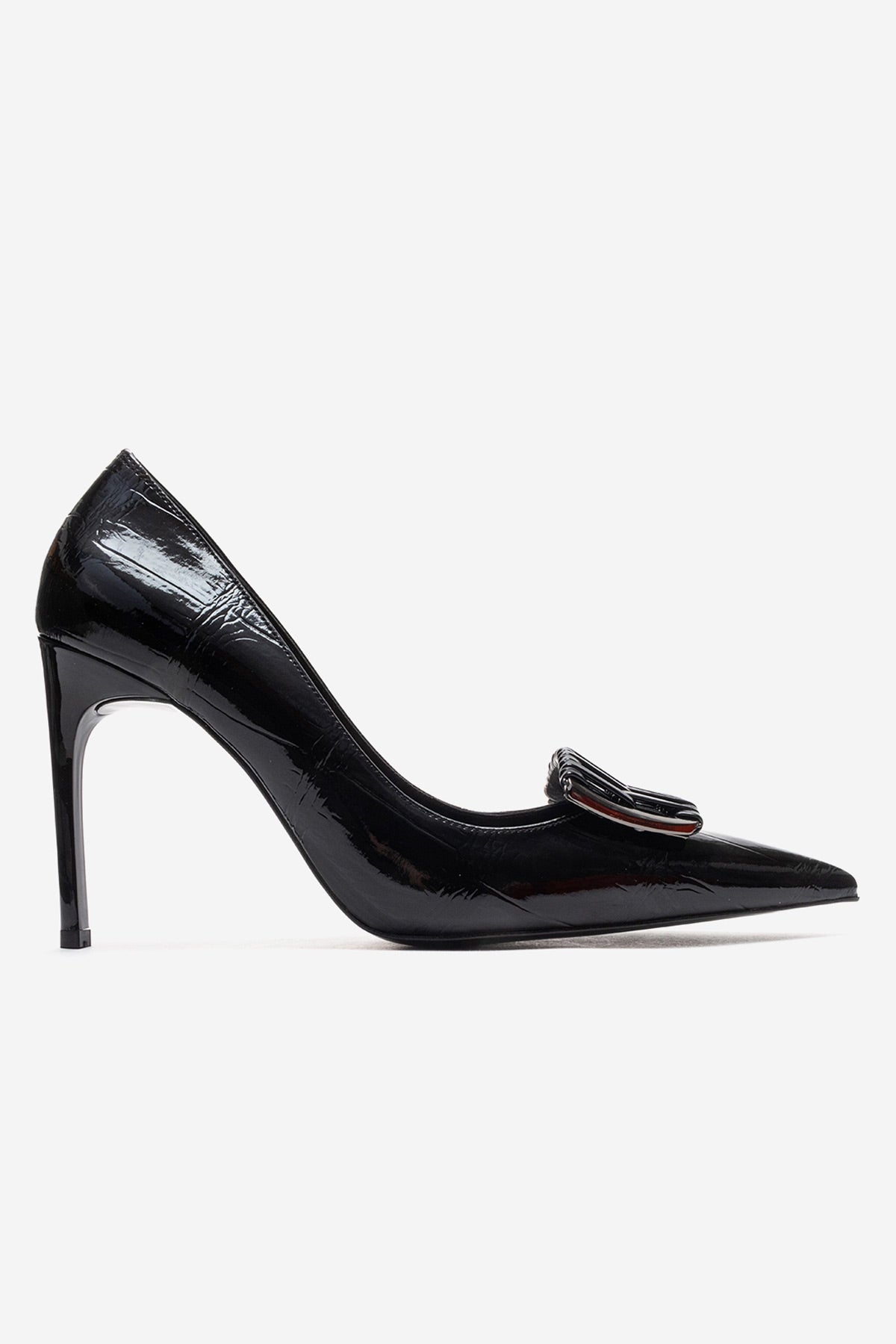 GUERNI - Zapatilla de tacón de aguja negra (Mujer)