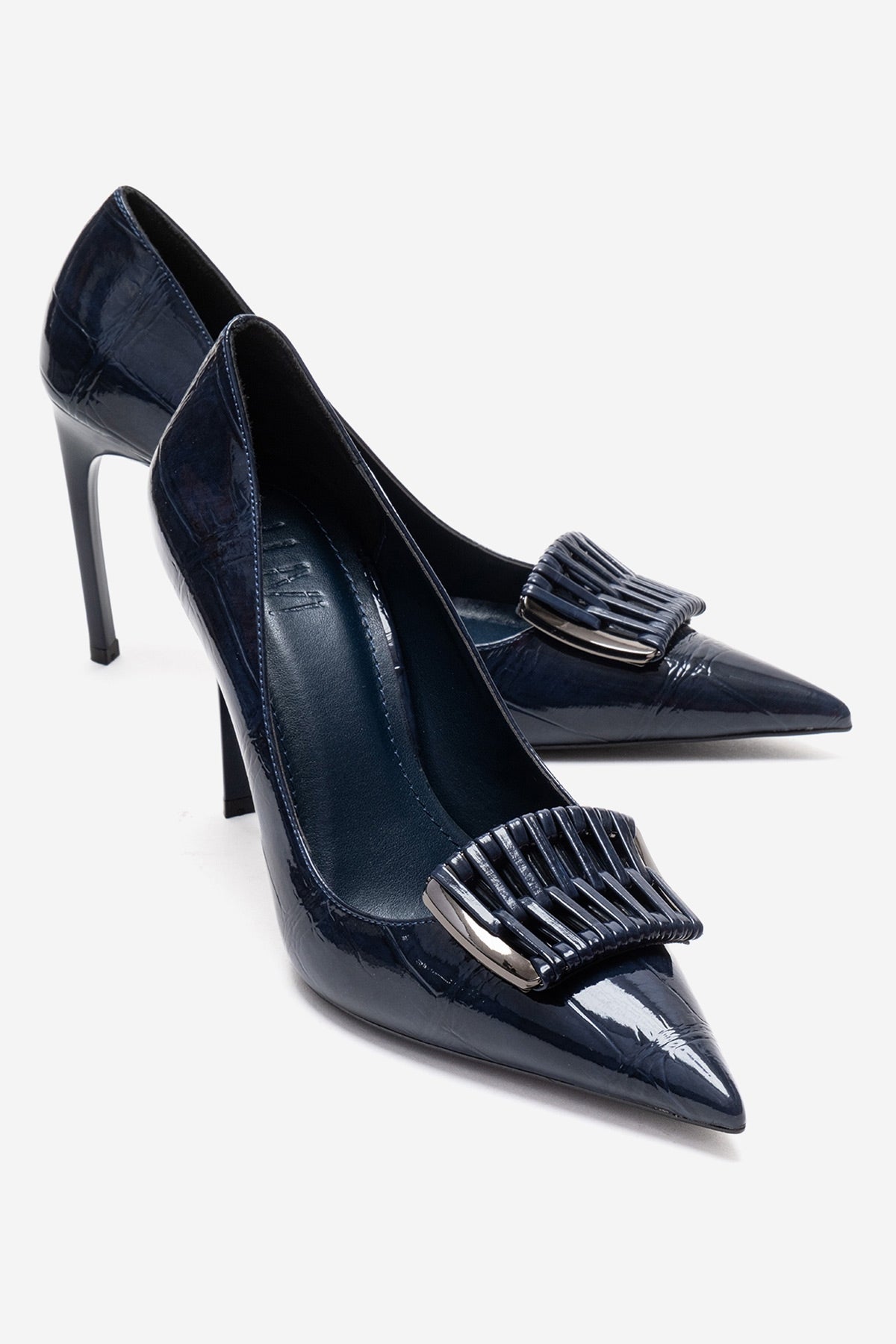 GUERNI - Zapatilla de tacón de aguja azul marino (Mujer)