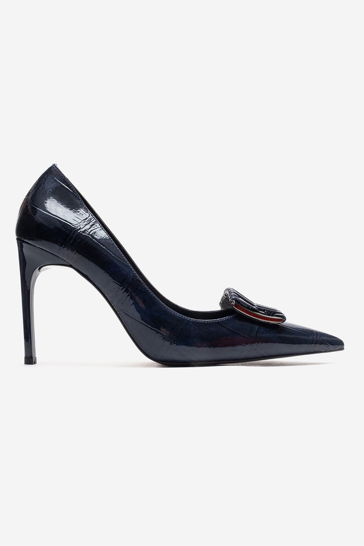 GUERNI - Zapatilla de tacón de aguja azul marino (Mujer)