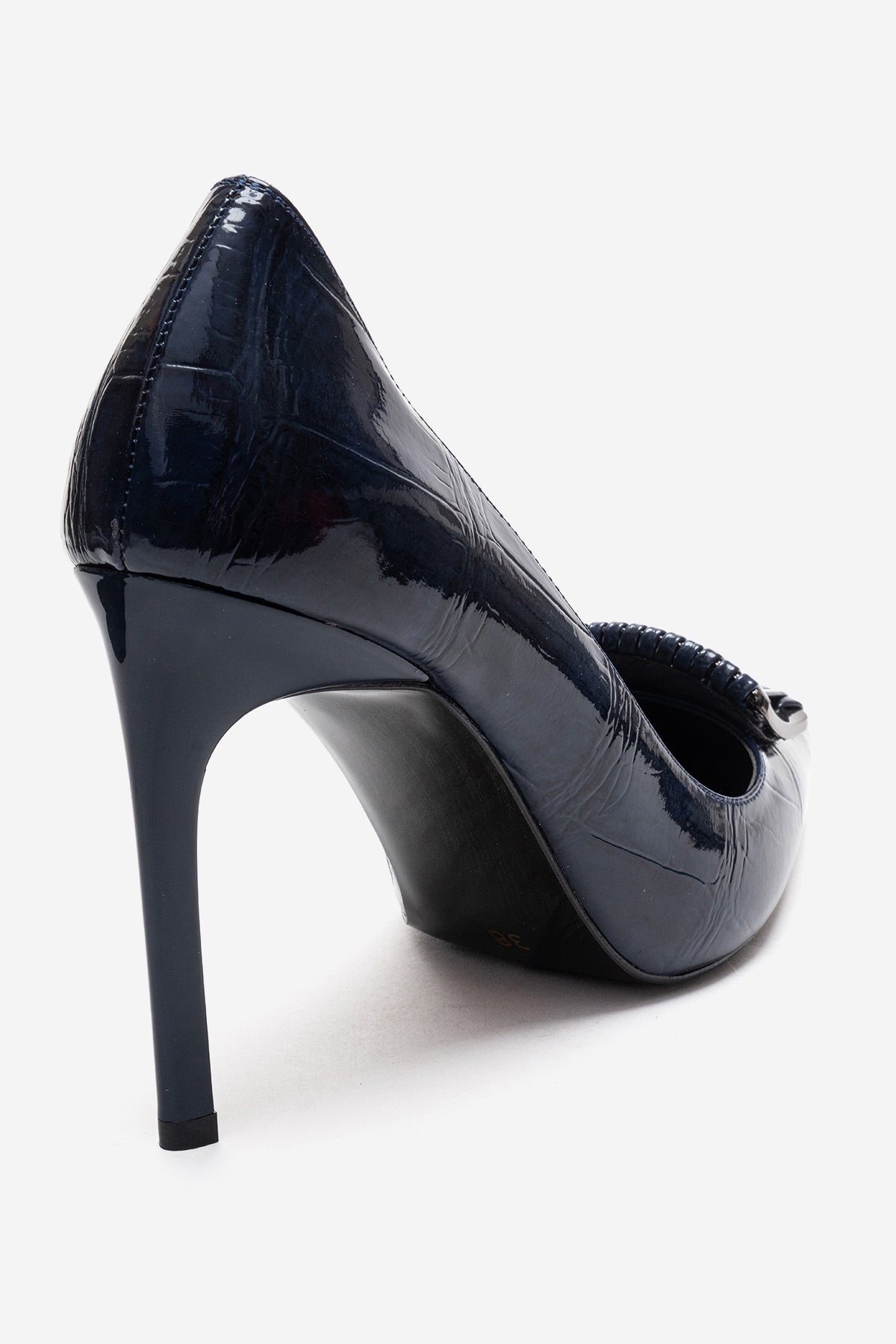 GUERNI - Zapatilla de tacón de aguja azul marino (Mujer)
