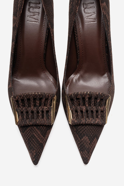 GUERNI - Zapatos de tacón de aguja marrones (Mujer)