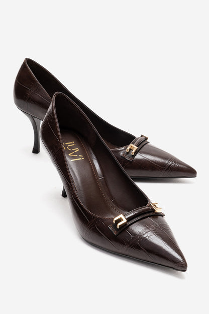 POESY - Brown Stiletto Pump (Women)