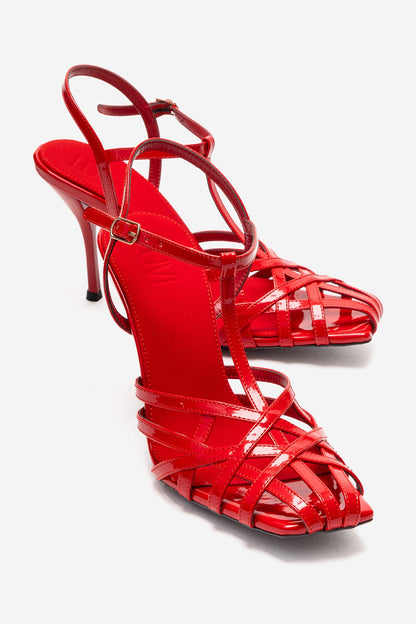 ALLOS - Zapato de tacón de aguja rojo (Mujer)