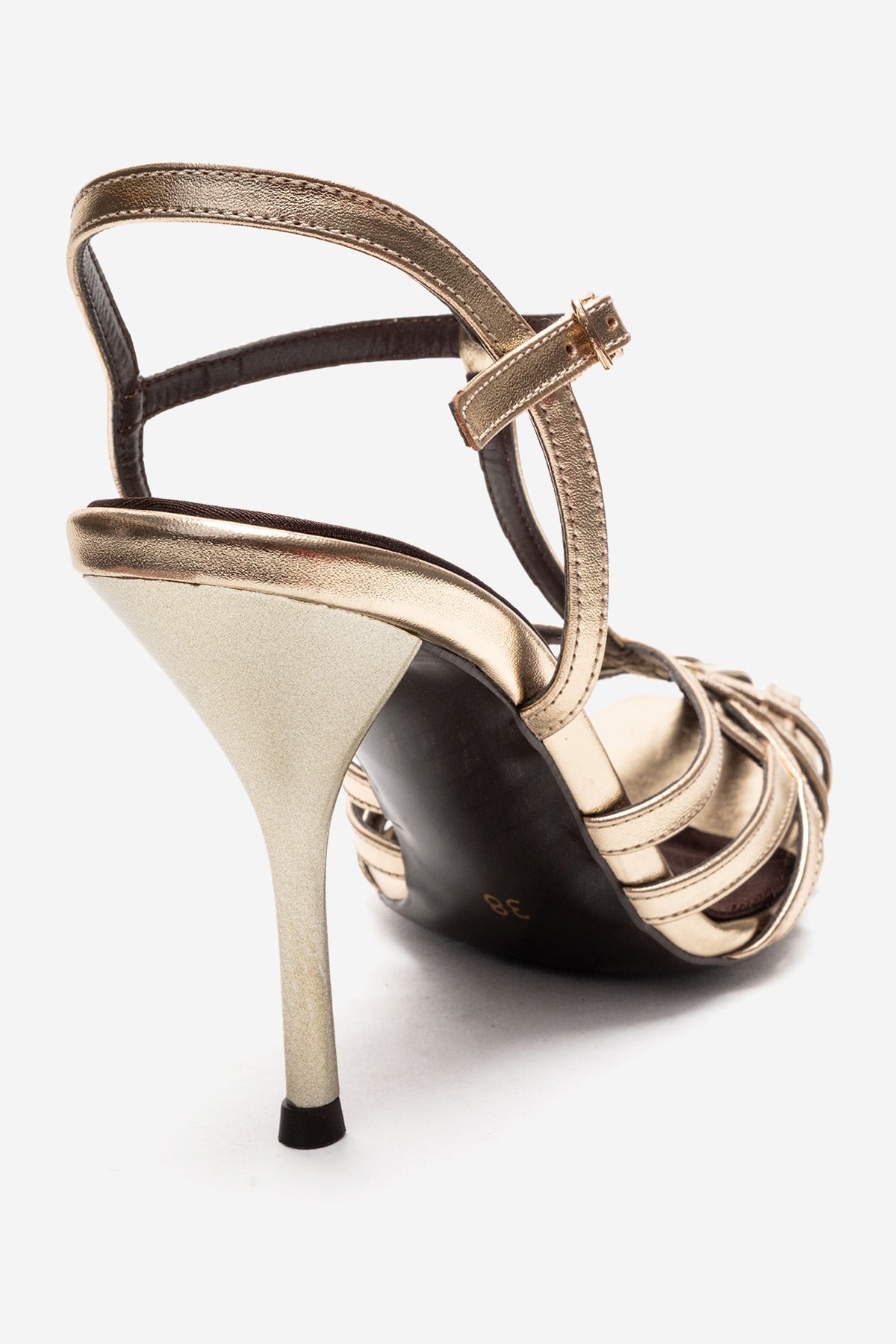 ALLOS - Stiletto de tacón de aguja dorado (Mujer)