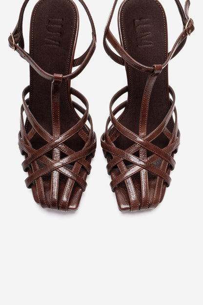 ALLOS - Brown Genuine Leather Stiletto Pump (Women)