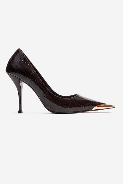 Alvena Brown Stiletto Pump (Women)