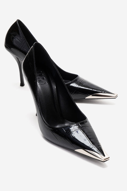 Alvena Black Stiletto Pump (Women)