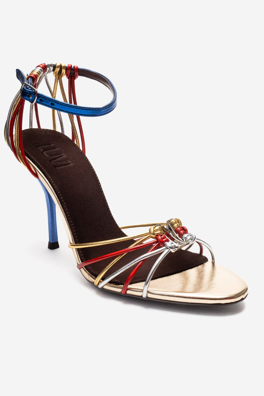 ARONA - Gold Multi Stiletto Heel Shoe (Women)