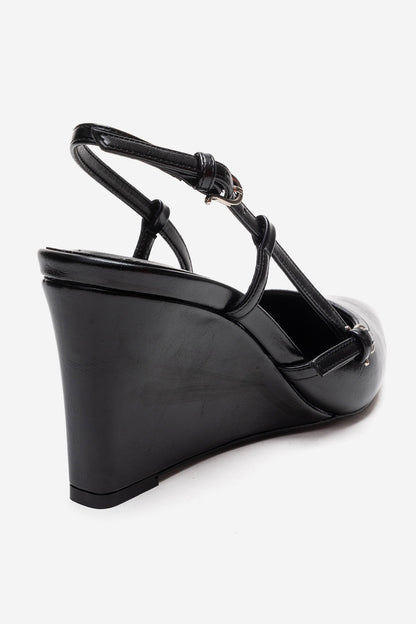CELIA - Black Block Heel Pointed Toe Shoe (Women)