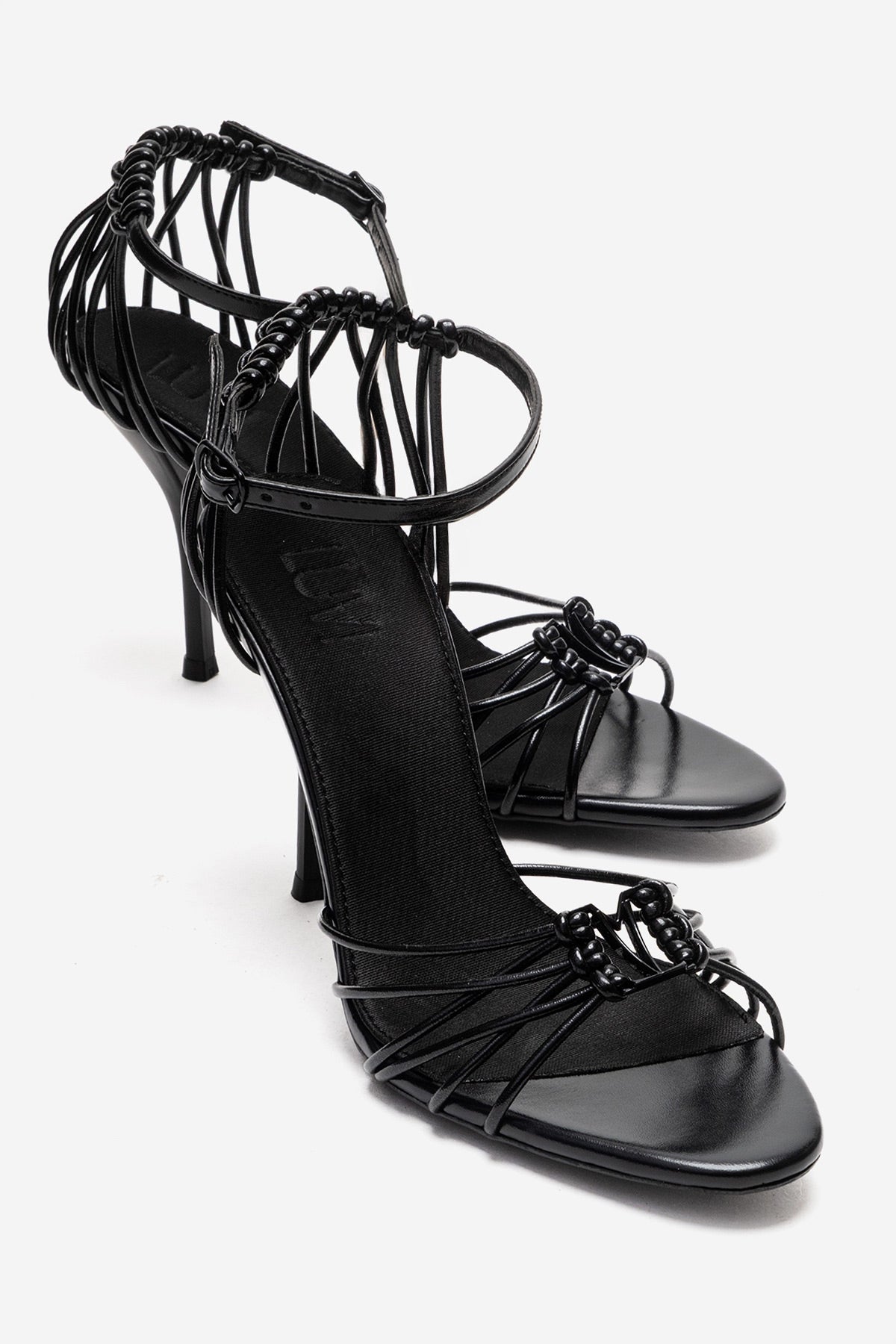 ARONA - Black Genuine Leather Stiletto Heel Shoe (Women)