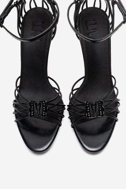 ARONA - Black Genuine Leather Stiletto Heel Shoe (Women)