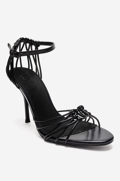 ARONA - Black Genuine Leather Stiletto Heel Shoe (Women)