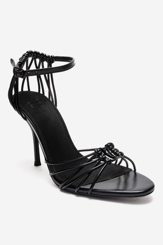 ARONA - Black Genuine Leather Stiletto Heel Shoe (Women)
