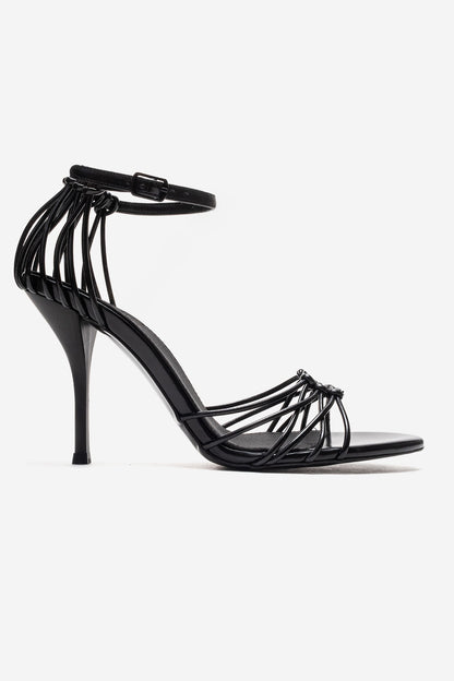 ARONA - Black Genuine Leather Stiletto Heel Shoe (Women)
